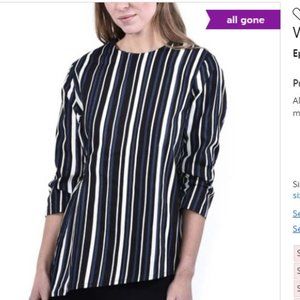 Striped asymmetrical shirt